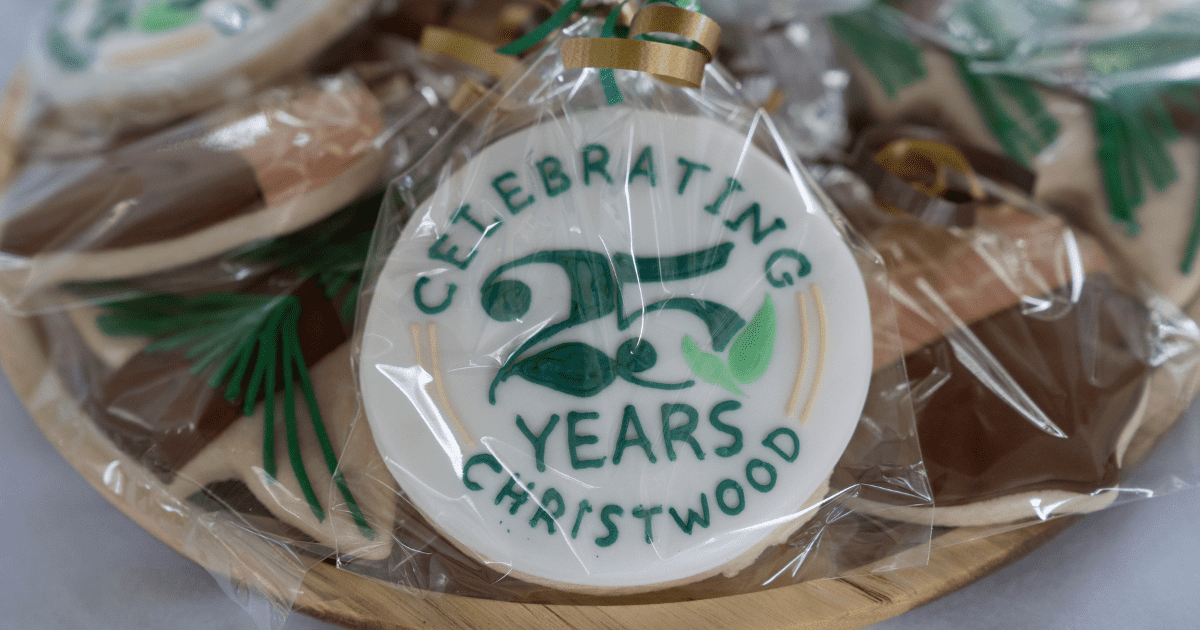 Celebrating 25 years at Christwood cookie